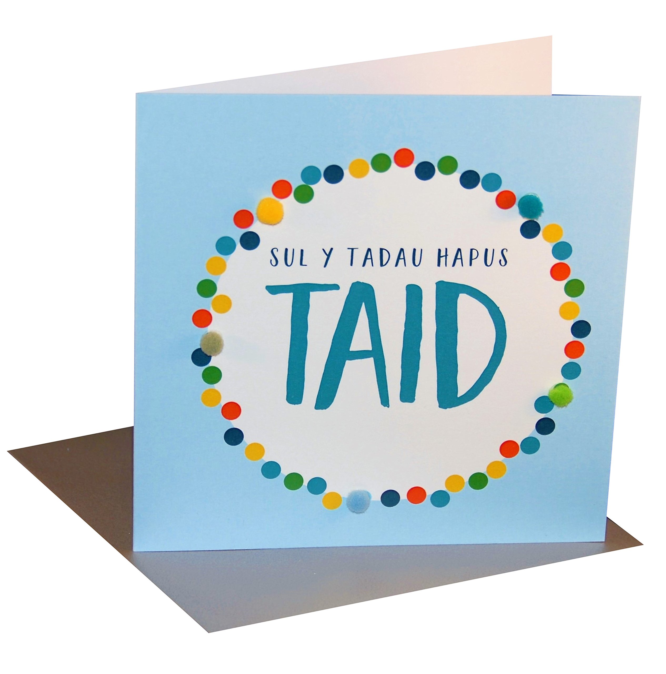 "Pom Pom""Taid"" Welsh Father's Day Card", WFPO014