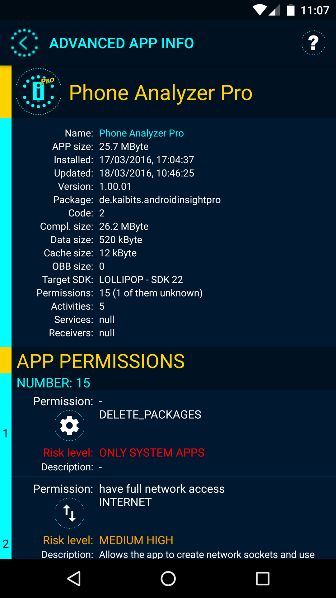 Phone Analyzer Pro:Amazon.de:Appstore for Android