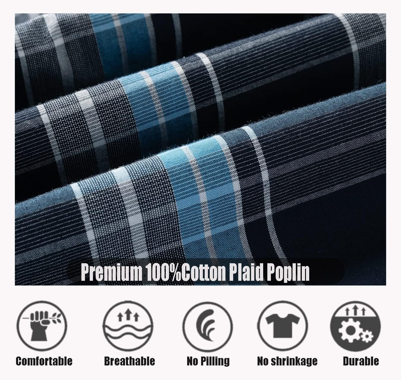 Men's Western Snap Shirt Long Sleeve Regular Fit Plaid Shirts - Image 5