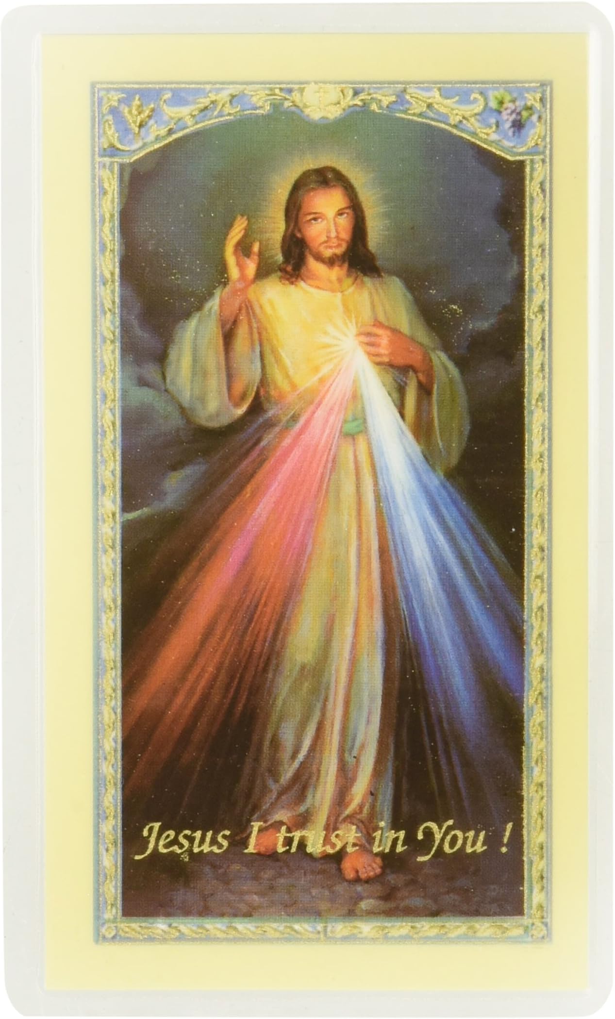 StealStreet Clear Holy Cards with Gold Color Accents