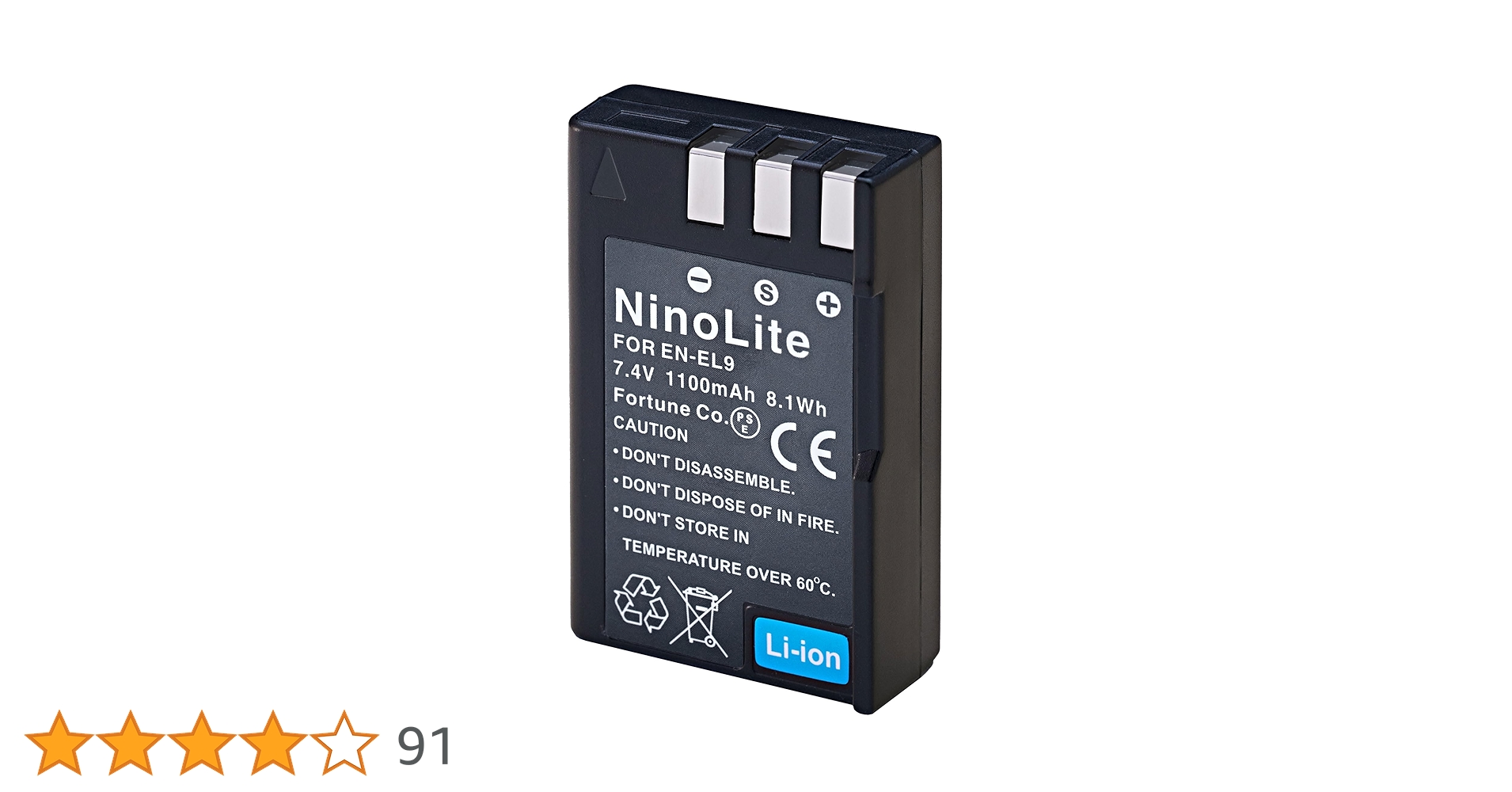 Amazon | NinoLite EN-EL9 EN-EL9a 互換 バッテリー ニコン