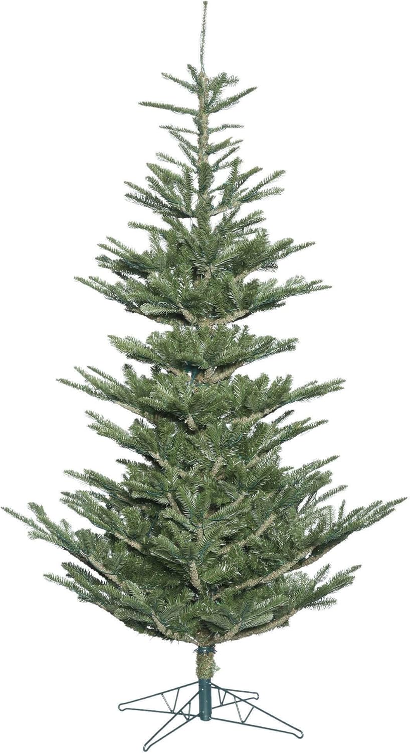 Vickerman 7.5' Alberta Spruce Artificial Christmas Tree, Unlit - Lifelike Indoor Seasonal Home Decor - Maintenance Free Unlit Faux Spruce Christmas Tree
