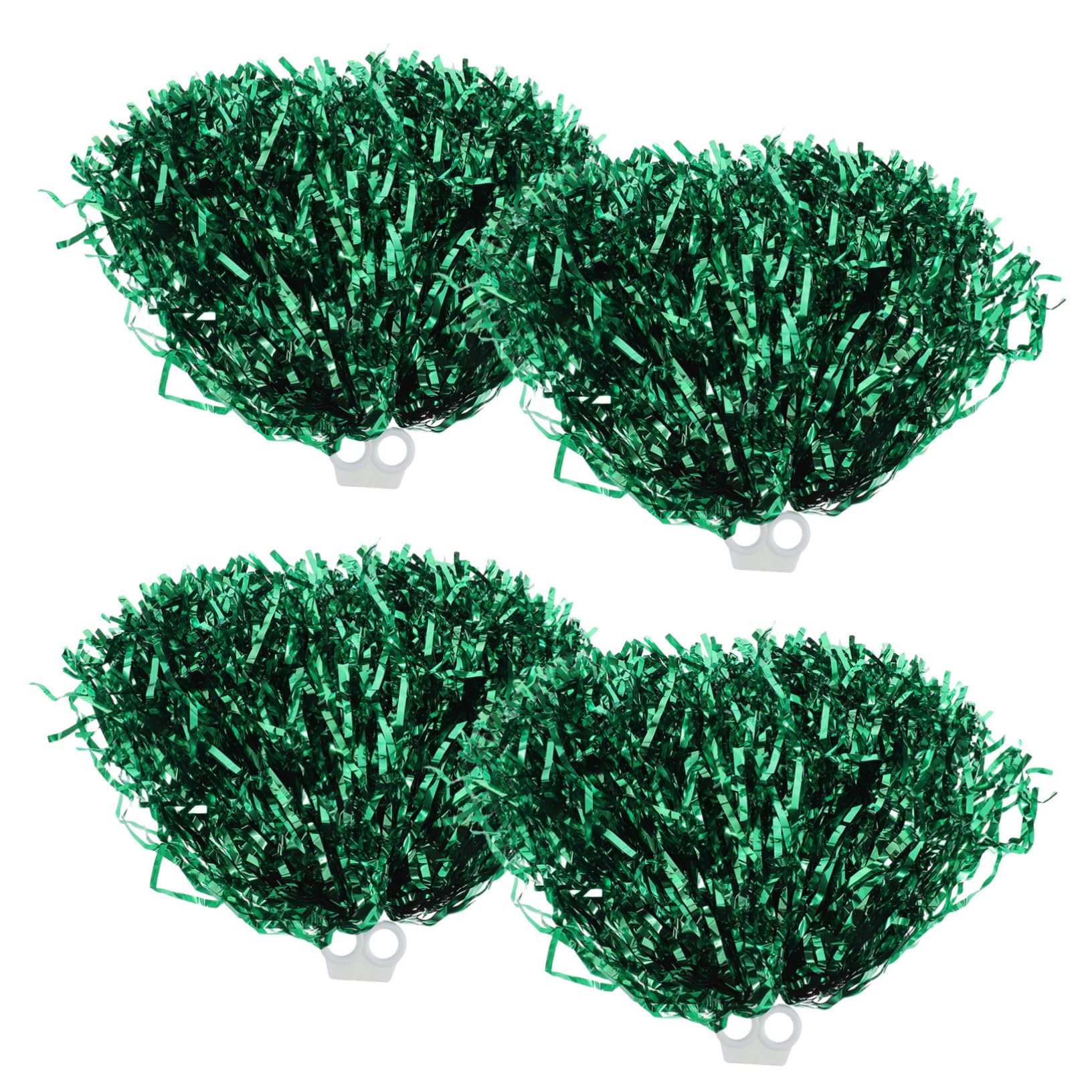 VANZACK Elegant Cheerleading Poms 4pcs Set PVC Silk Flower Balls Stylish for Sports Events School Spirit Celebrations