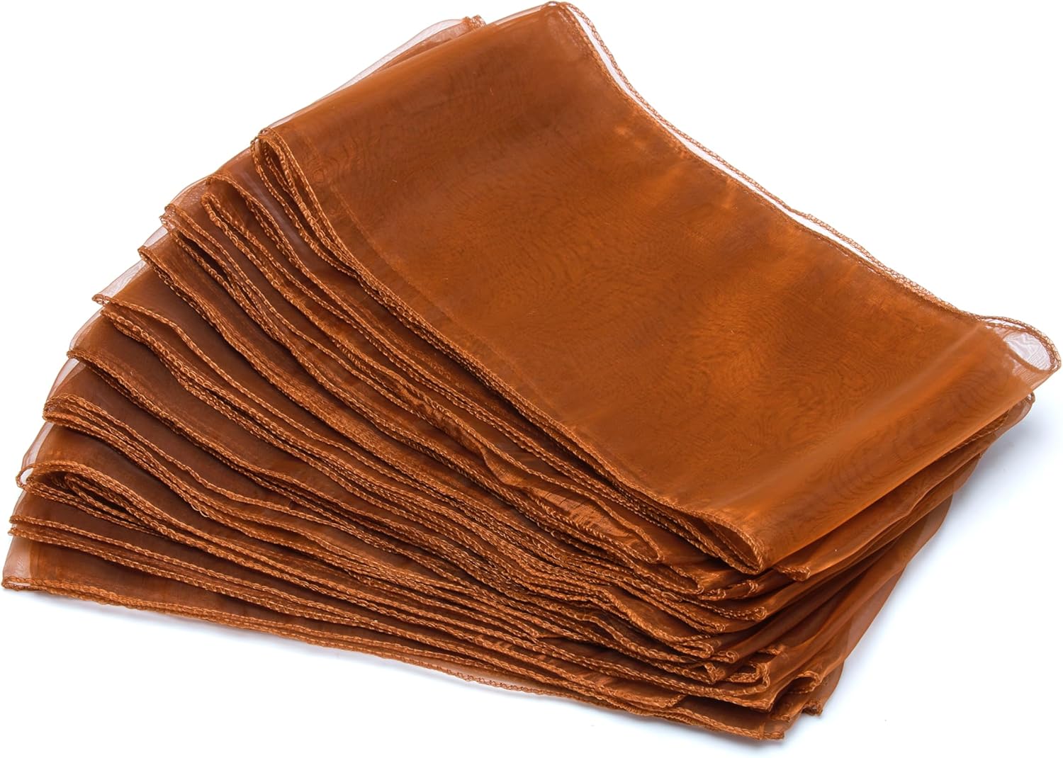 MDS® Pack of 30 Organza Table Runner 12 x 108 Inch – Sheer Lightweight Decorative Table Runner for Wedding, Party, Reception, Banquet, Bridal Shower & Holiday Dinner Table Décor - Bronze