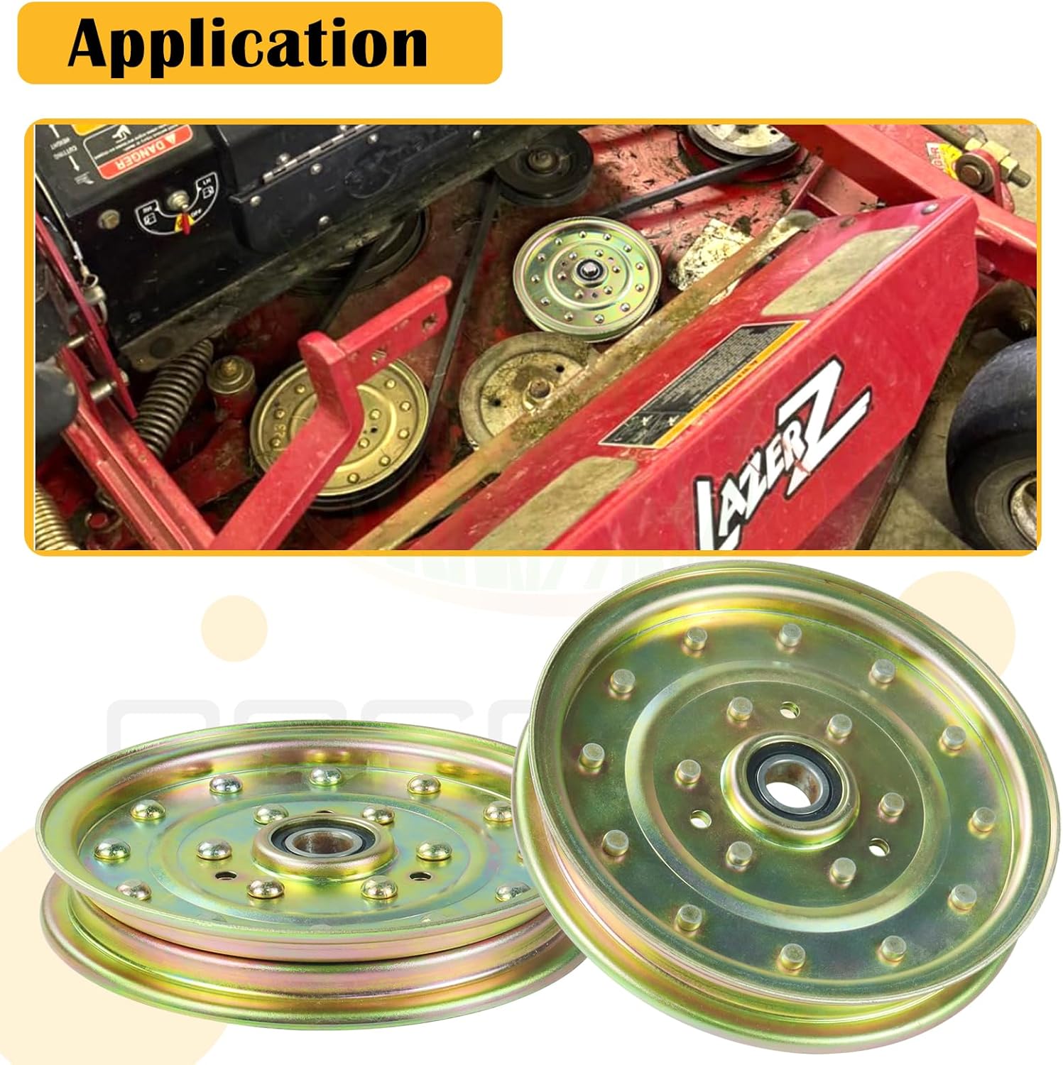 3 Pack 1-633109 Pulley Replaces Exmark 1-633109 Idler Pulley Toro Pulley Part # 132-9424 Exmark 126-7685 Idler Pulley Exmark 116-4667 Idler Pulley Toro 132-9424 Toro 1-633109 Idler Pulley