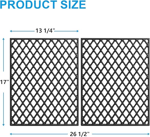 Miniatura 3 de LS'BABQ Rejillas de parrilla de 17 pulgadas para Nexgrill 720-0830H 720-0888N 720-0783E 720-0830D 720-0783W, rejillas de cocción de hierro fundido