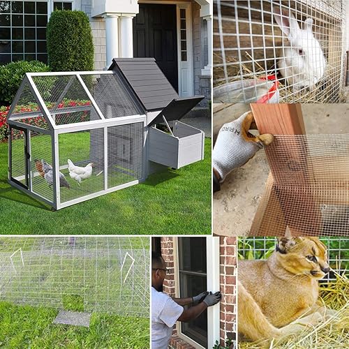 Miniatura 5 de Seboss Paño de hardware de 14 de pulgada de calibre 23 de 48 pulgadas x 50 pies, galvanizado en caliente después de la soldadura, rollo de malla de