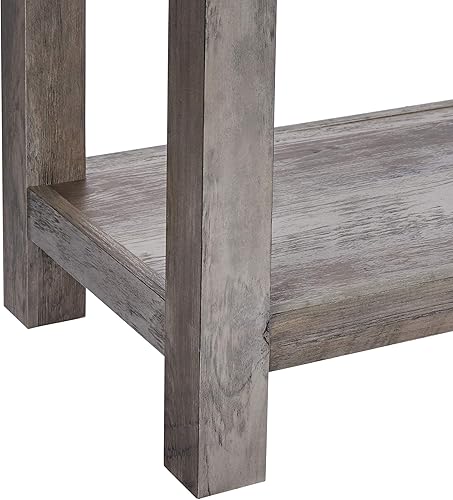 Miniatura 6 de ROCKPOINT Furniture Barn Style Farmhouse - Mesa rectangular de entrada, color gris lavado