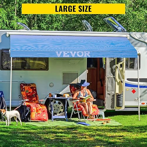 Miniatura 5 de VEVOR Toldo para caravana de 18 pies, toldo para caravana, toldo para remolque, patio, camping, automóvil, tubo de rodillo de vinilo duradero de 15