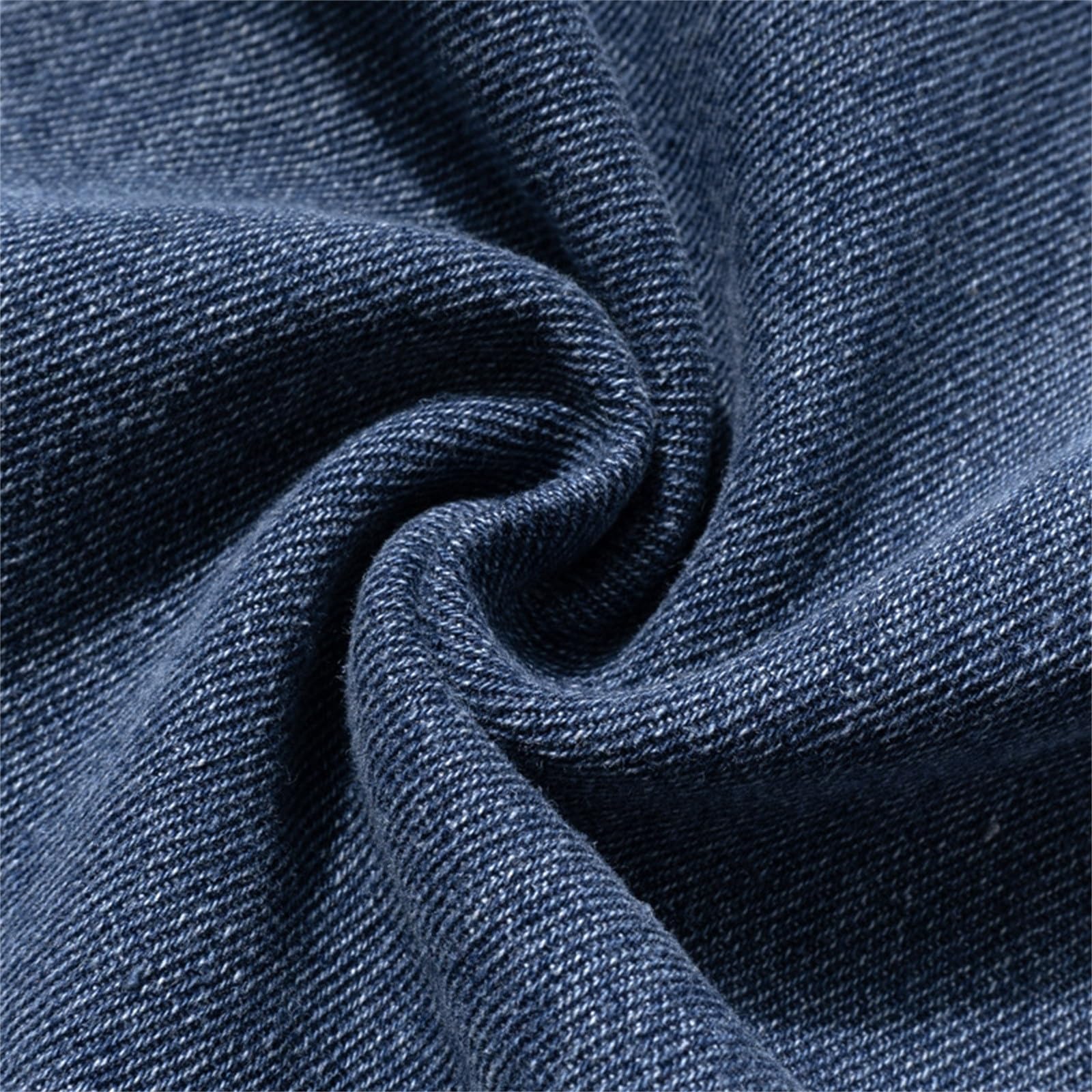 Genérico Vaqueros Hombre Elasticos Pantalones Elásticos para Hombre Corte Holgado Color Azul Lavado Clásicos Rectos Cómodos Estilo Casual con Bolsillos Profundos Pantalones Chinos Slim Fit para