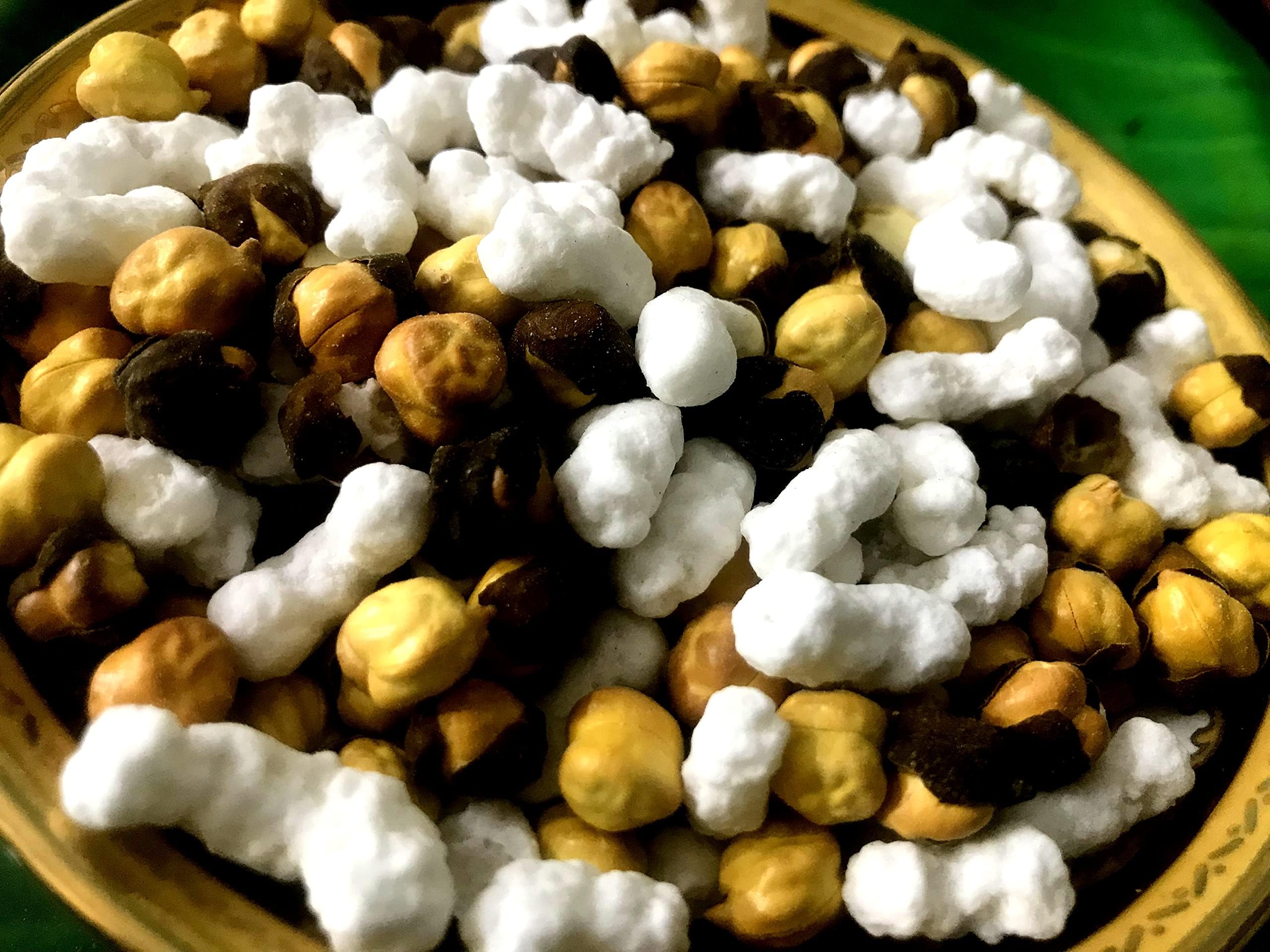 Midlumes sweet kheel | puffed rice mixed| healthy diet| with roasted chana Unsalted high fibre | product of old Delhi pack of 500 gm