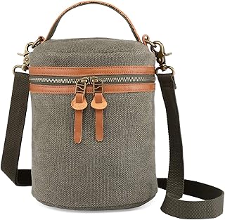 TSD Brand Pine Hill Canvas Bucket Bag (Olive)