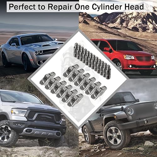 Miniatura 3 de Kit de brazo basculante y elevador de motor compatible con Challenger Charger Grand Cherok-ee Wrangl-er 200 300 Ram 1500 3.6L Rockers Valve Lifter
