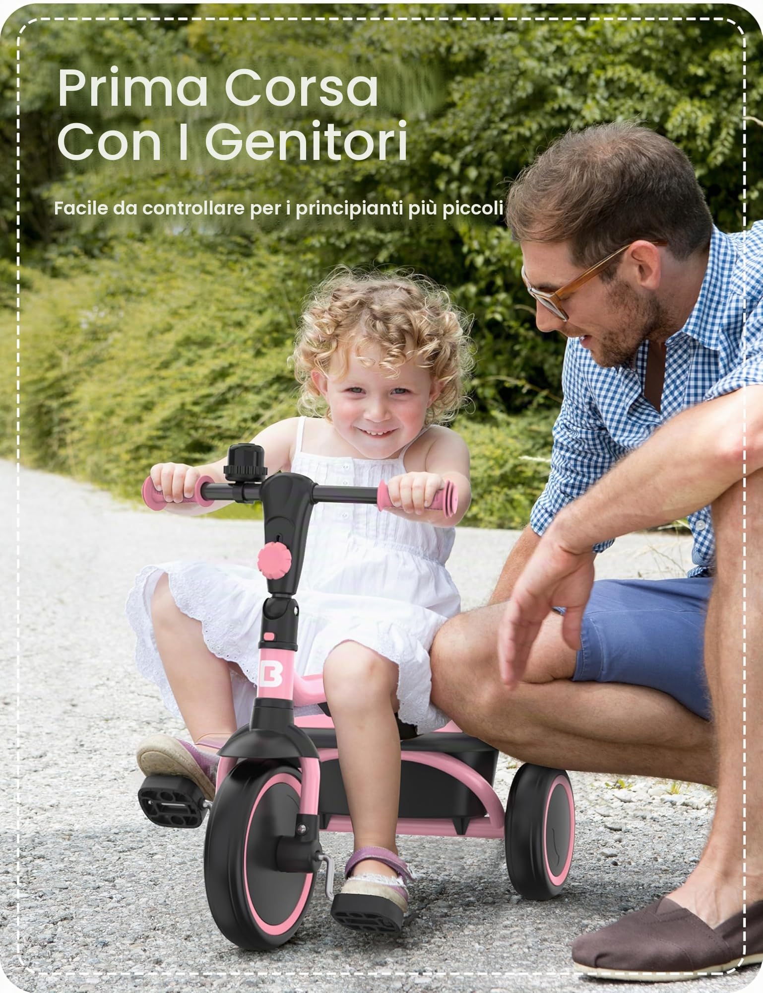 besrey Tricicli per bambini dai 24 mesi ai 5 anni, triciclo per bambini da 2 a 5 anni, triciclo per bambini, regalo e giocattoli per ragazzi e ragazze, tricicli per bambini