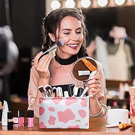 WLLWOO WLLWOO 2pcs Travel Make Up Bags-Cosmetic Bag Nylon Waterproof Large Wide Zipper Coin Purse Travel Toiletry Small Makeup Pouch For Women