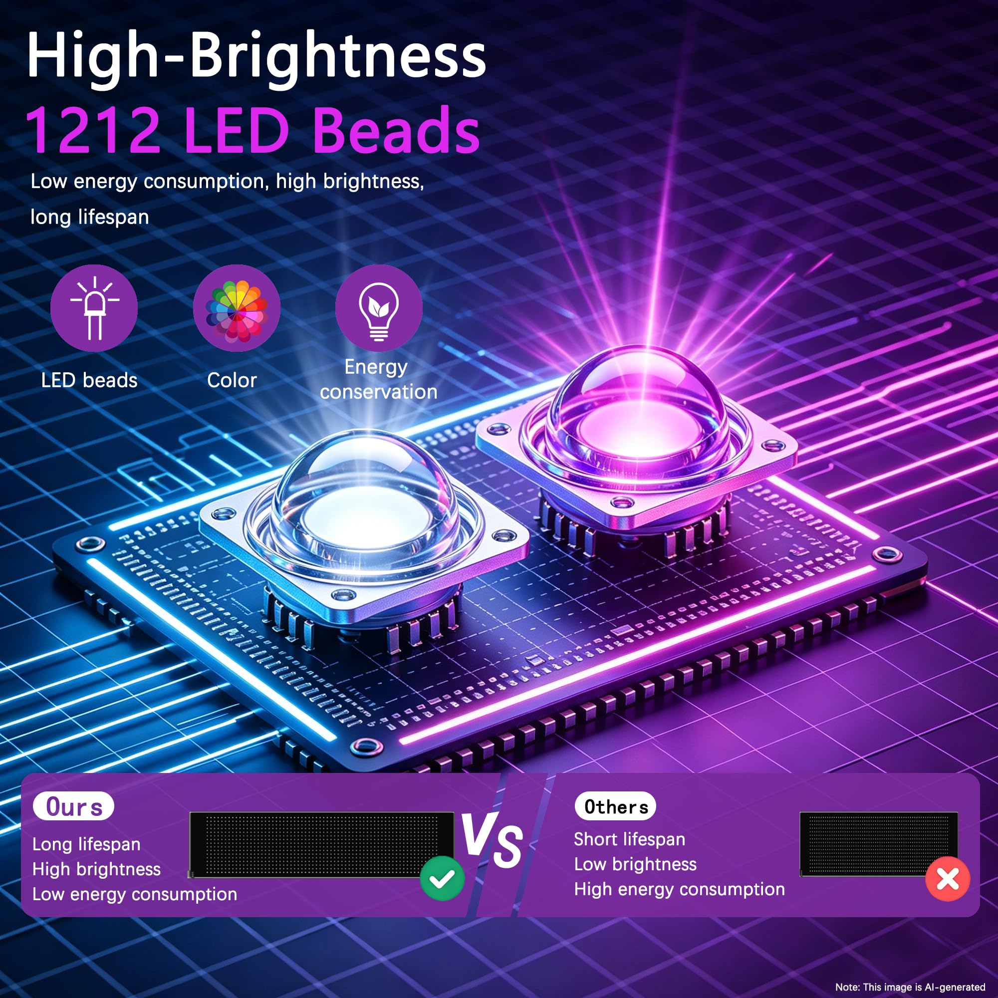 Devil Eyes Light: Devil Eyes LED Anzeigetafel(18.5 X 4.7in) mit Bluetooth-App,Led Augen Anzeige Programmierbar Laufschrift Lichtschilder, Neonschild für Innen Außen Party (17 * 7CM 1 Pack)