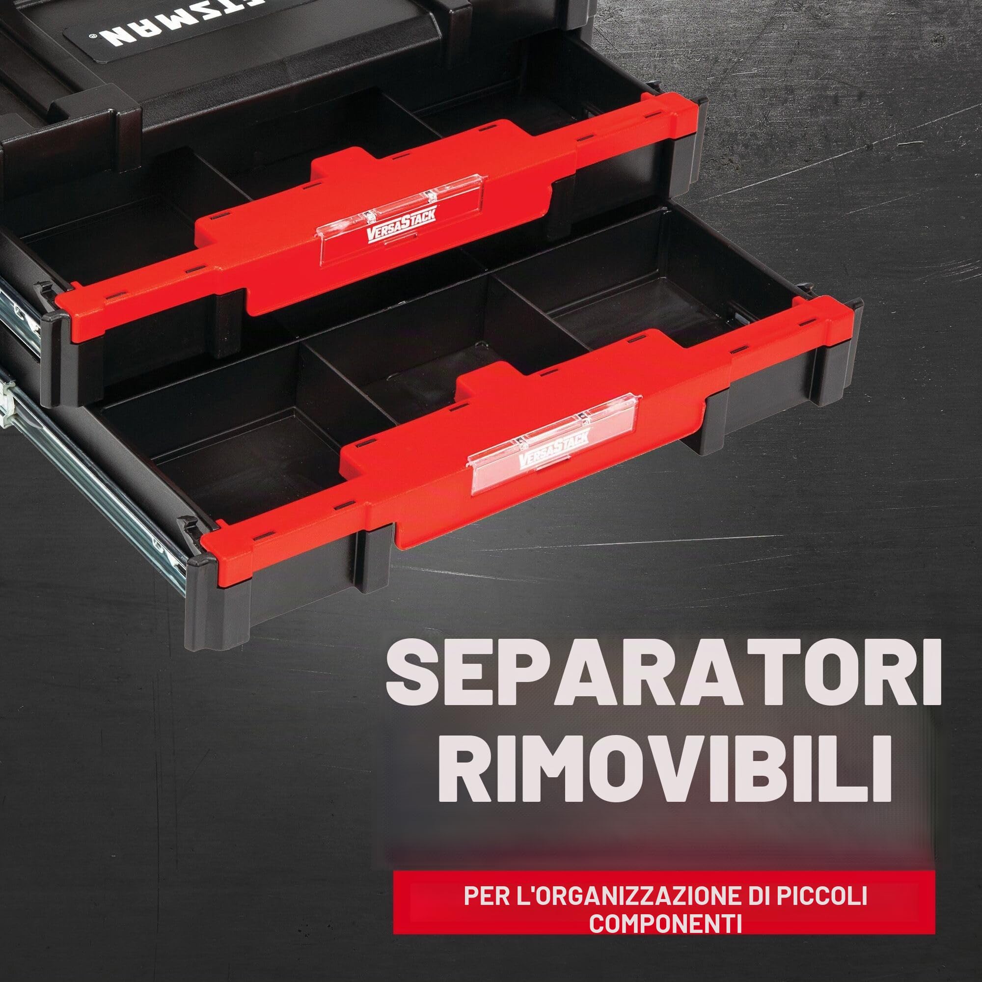 CRAFTSMAN Cassetta portautensili in plastica con cassetti, organizzatore e stoccaggio (CMST17804)