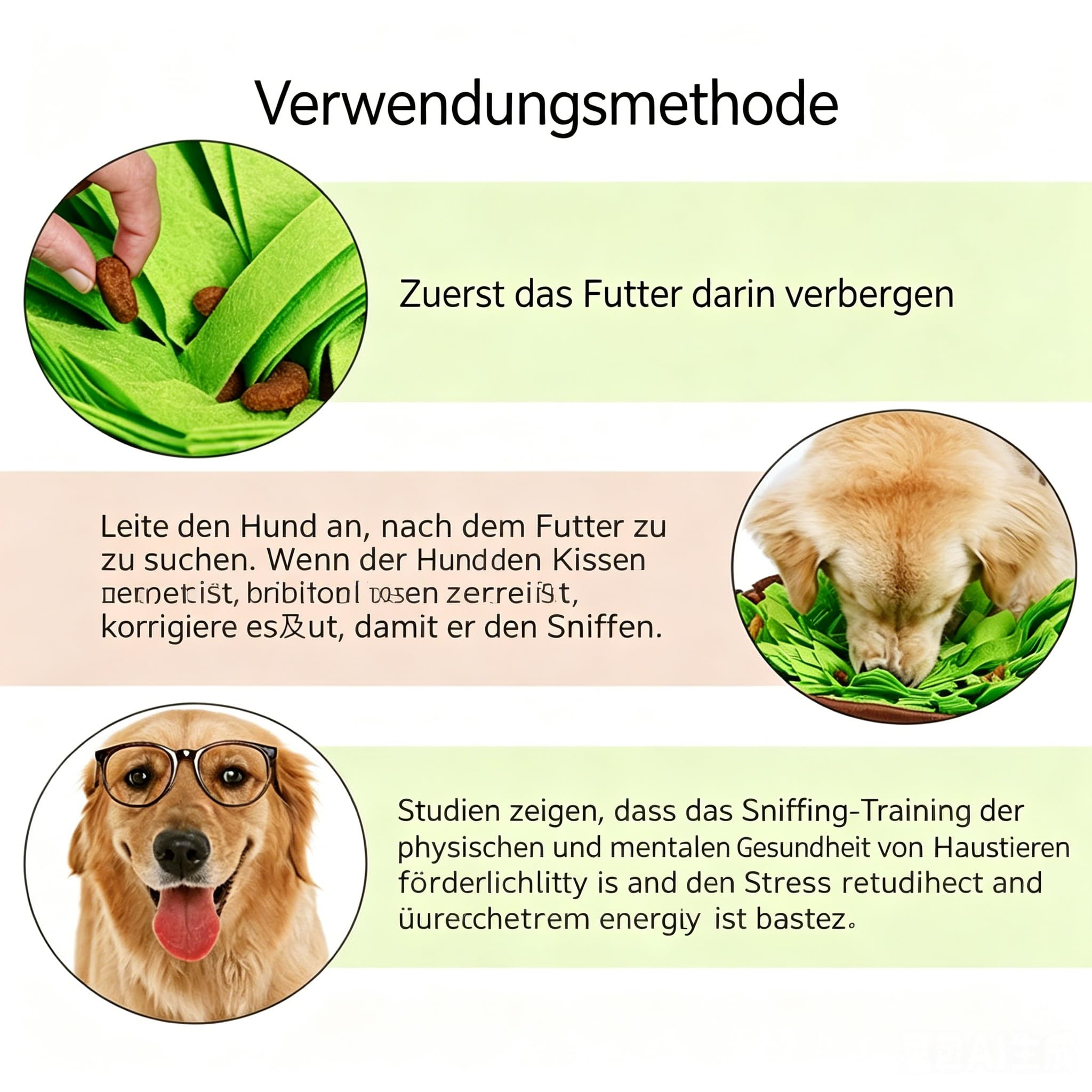 Generisch Jouet pour chien, tapis à renifler pour chiens, jouet éducatif pour grandes portes, activités pour tapis à renifler pour chats, intelligence lavable (combinaison de rose, orange et rouge)
