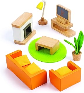 Hape Wooden Doll House Furniture Media Room Set