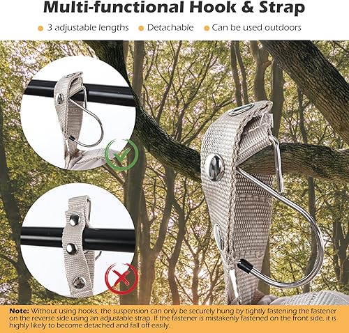 Vista 4 de TABITORA Organizador de equipaje de viaje, cubos de embalaje colgantes, estantes colgantes portátiles, armario para maleta con 2 ganchos, plegables