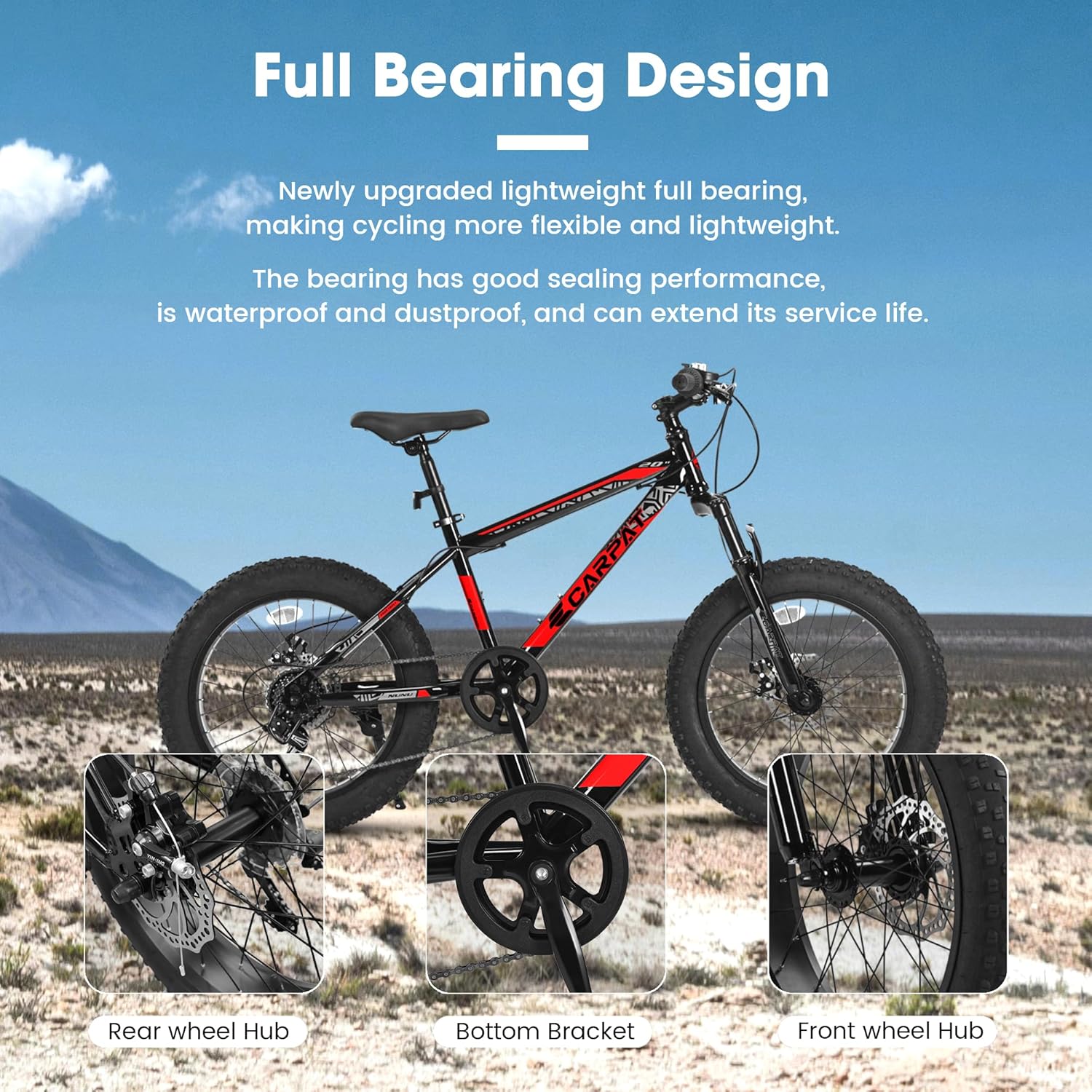 20 inch Kids Mountain Bike for Boys Girls 7-15 Years Old, Girls Boys Mountain Bicycles with Front Suspension, 7-Speed Boys Girls Commuter Bikes to School, Multi Colors, Birthday Gift Choice