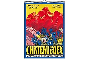 Switzerland 2025 Wall Calendar | [13 Pages 8"x12"] | Vintage Travel Posters