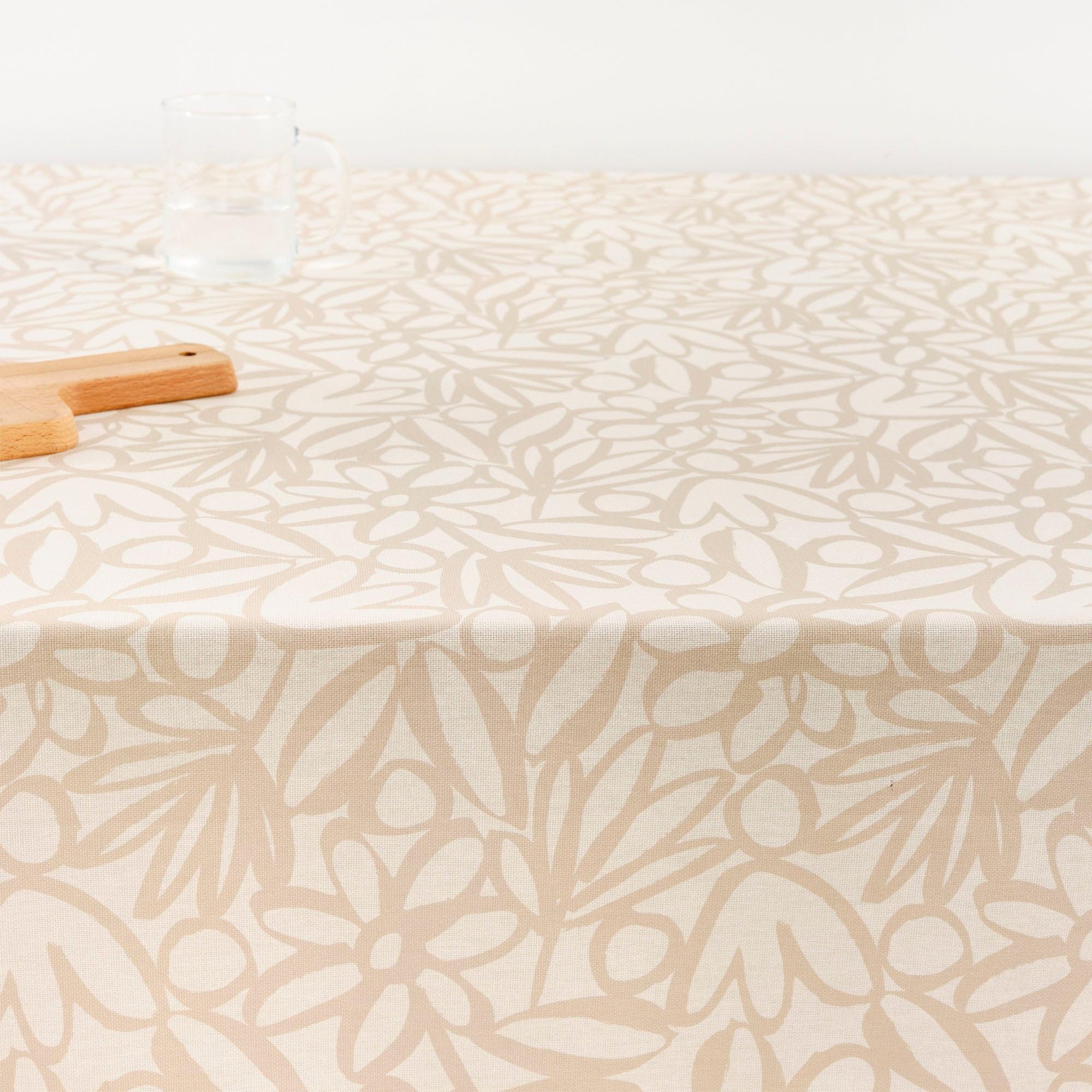 BELUM - Nappe 300 x 140 cm Anti-Taches 100% Coton résiné Modèle 0120-240 - Nappe Non cirée au Toucher Coton, Nappe imperméable, Nappe Anti-Taches, répulsif Liquide