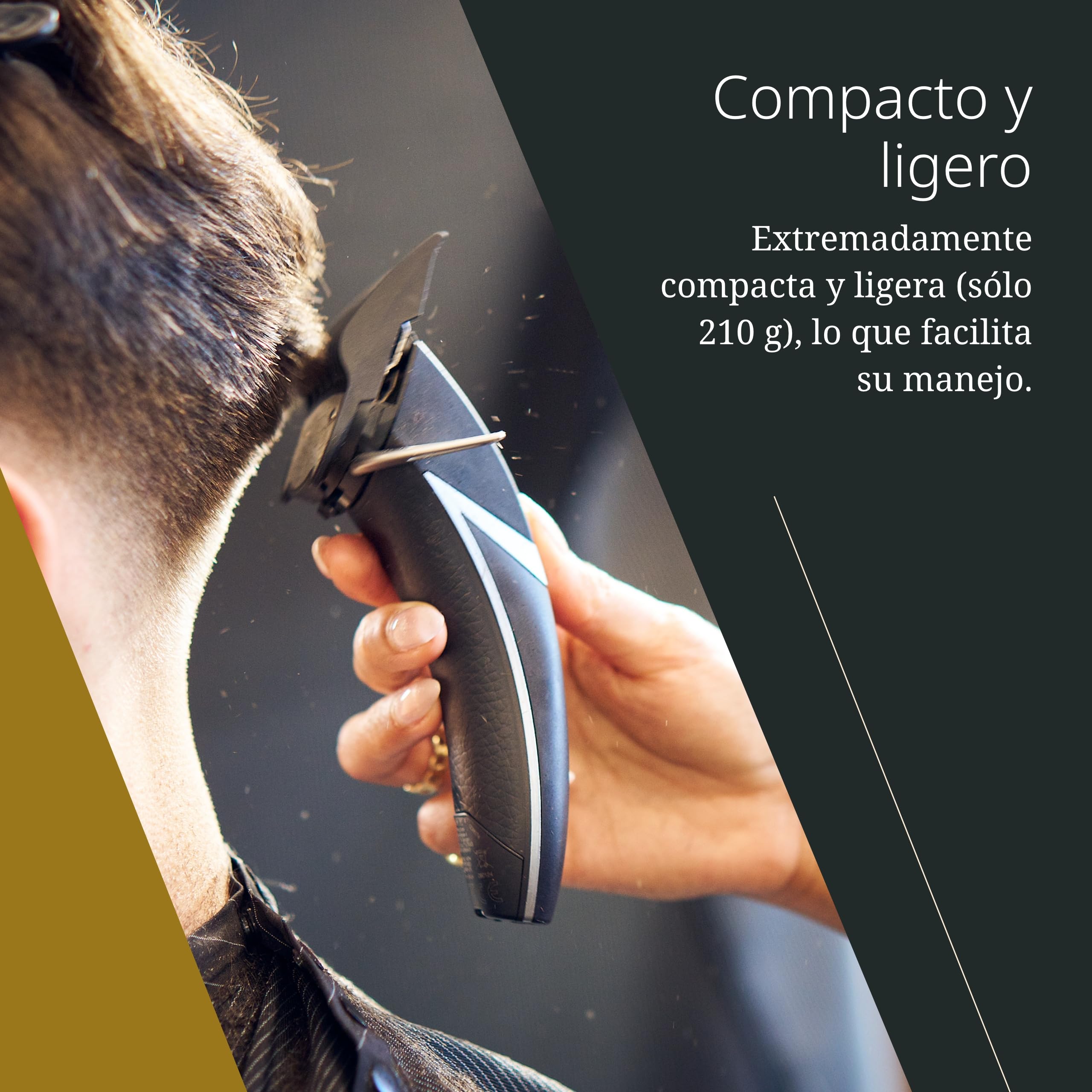 Moser Kuno, Cortapelos Premium con Cable e Inalámbrico, Negro | Cortapelos con Cable e Inalámbrico, 2 Cuchillas Desmontables, Motor 7200 RPM, hasta 2 Horas de Autonomía, 6 Peines