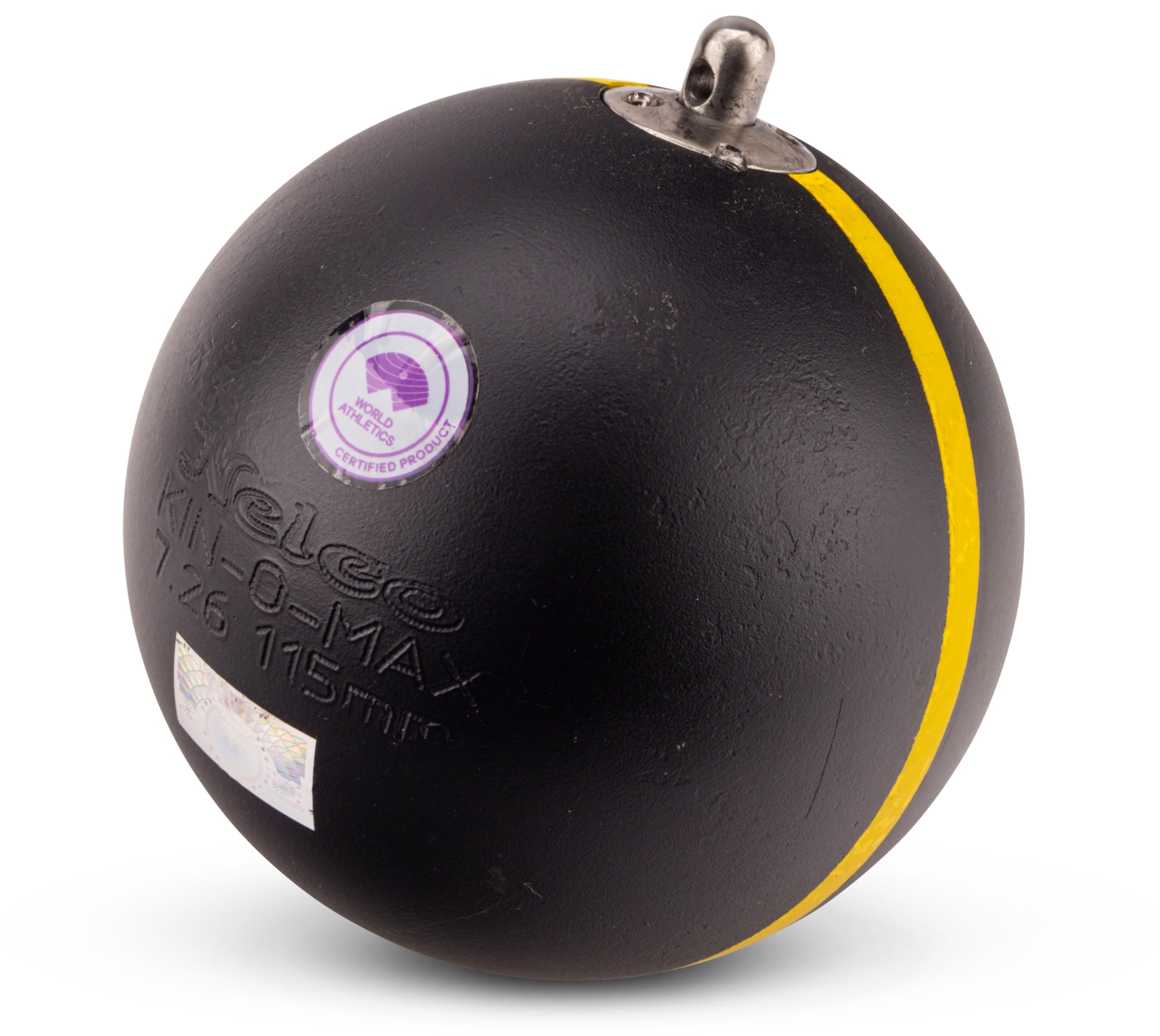HAEST Marteau de Compétition Nelco KIN-O-Max 7,26 kg 115 mm Diamètre Certifié WA Acier Noir-Jaune