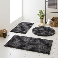 Liveinu Non Slip Shaggy Bathroom Rugs Extra Thick Soft Bath Mats Plush Microfiber Absorbent Water for Tub Shower