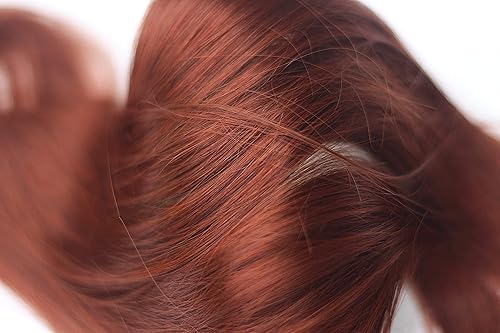 Miniatura 2 de TRESSMATCH Extensiones de cabello humano Remy de 20 a 22 pulgadas con clip, gruesas hasta las puntas, castaño rojizo clarorojo (color #30), 10