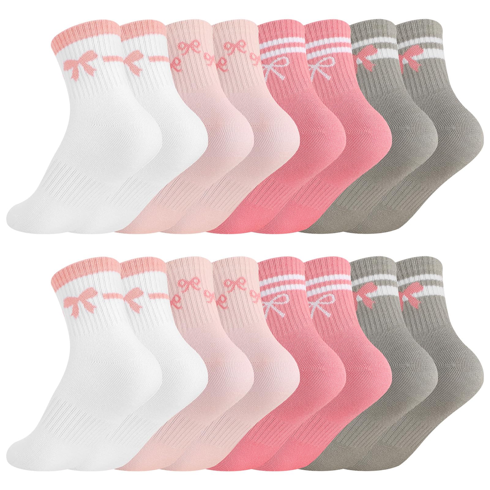 Jspupifip Girls Crew Athletic Socks