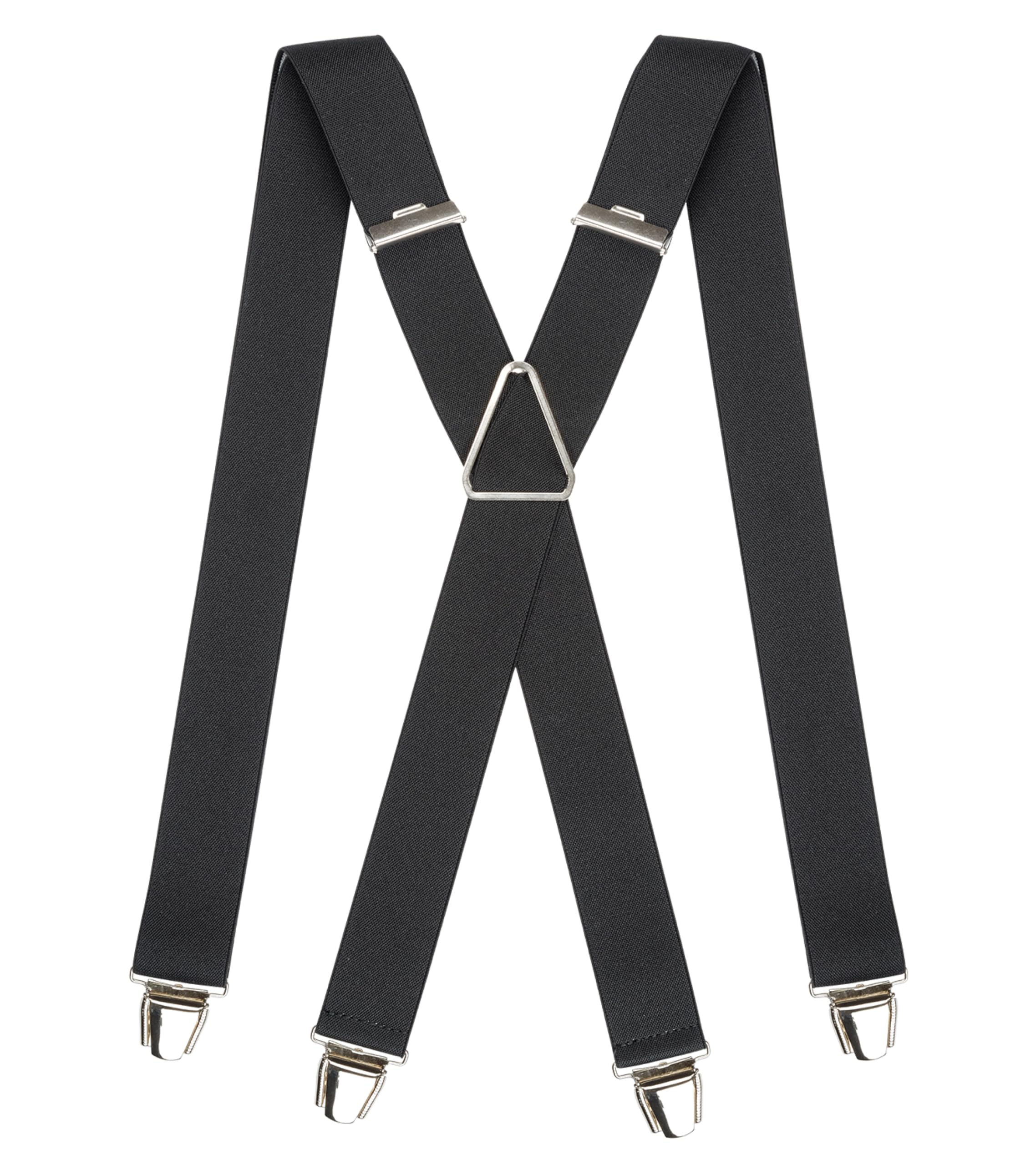 Pierrot Hosenträger für Herren Breit Made in Germany/France - Ultrastarker Gummizug & 4 Extra Starke X-Clips - Verstellbare Länge bis zu 130cm - Garantie auf Lebenszeit