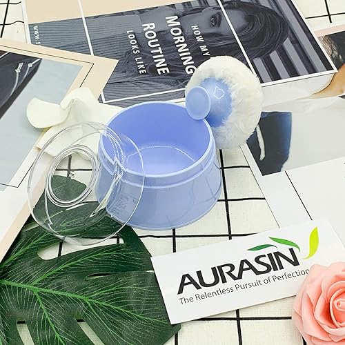 Miniatura 7 de Caja de soplo de polvo de bebé sin BPA, grande de 2.8 pulgadas, estuche de polvo esponjoso para después del baño, contenedor de polvo de