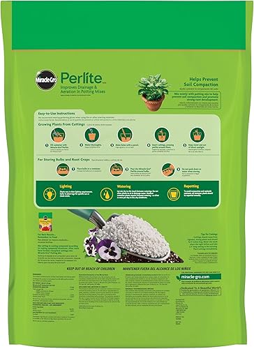 Miniatura 6 de Miracle-GRO Perlita, enriquecida con alimentos vegetales, para jardinería en contenedores, 8 cuartos de galón (paquete de 3)