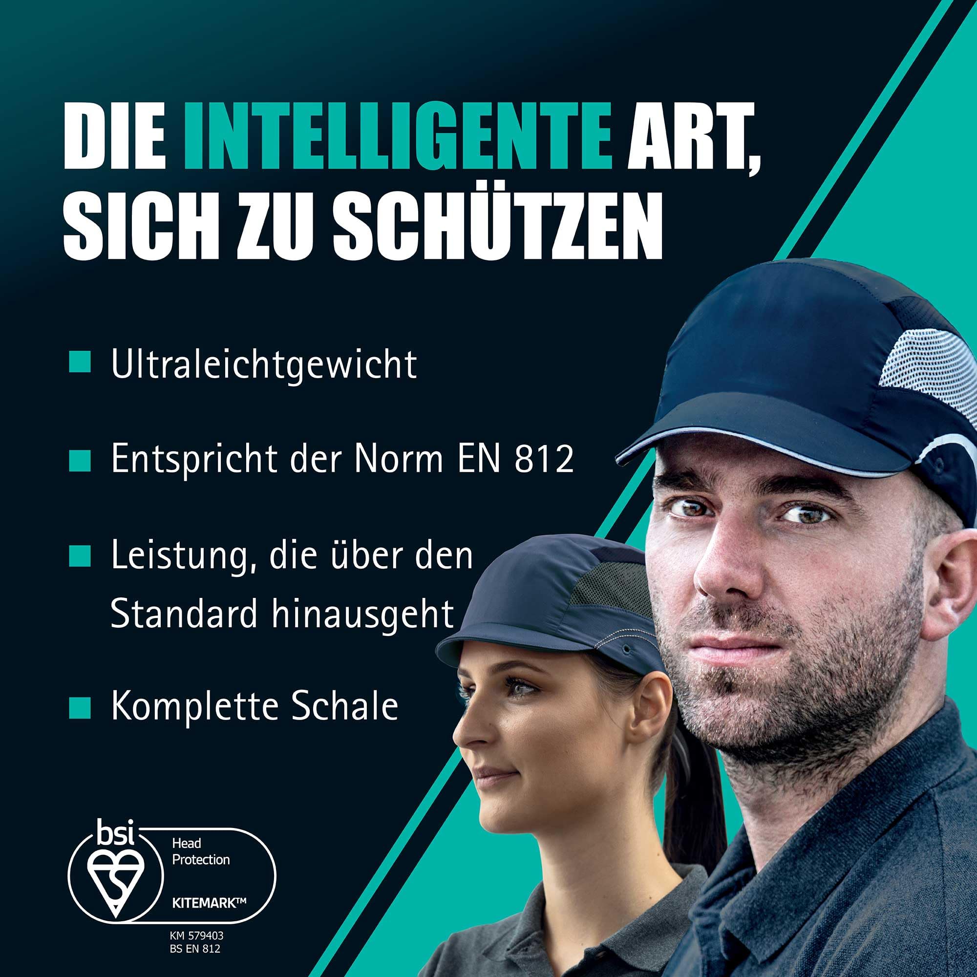 JSP HardCap Aerolite® Lightweight Bump Cap - 2.5cm Peak