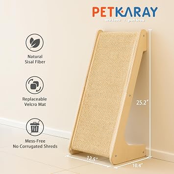 PETKARAY Cat Corner Scratcher with L Shape Cat Stratcher