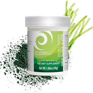 New Earth Wild Algae Blend Organic Superfood Powder | Pure Organic Wild Microalgae (AFA) | Supports Energy, Digestion, Nutrient Absorption & Immune Health | Vegan, Non-GMO