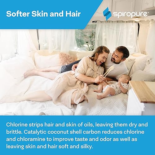 Miniatura 8 de SpiroPure Filtro de agua marino en línea para autocaravana multietapa con protector de manguera flexible, sedimento, carbono, agua dura, cloramina,