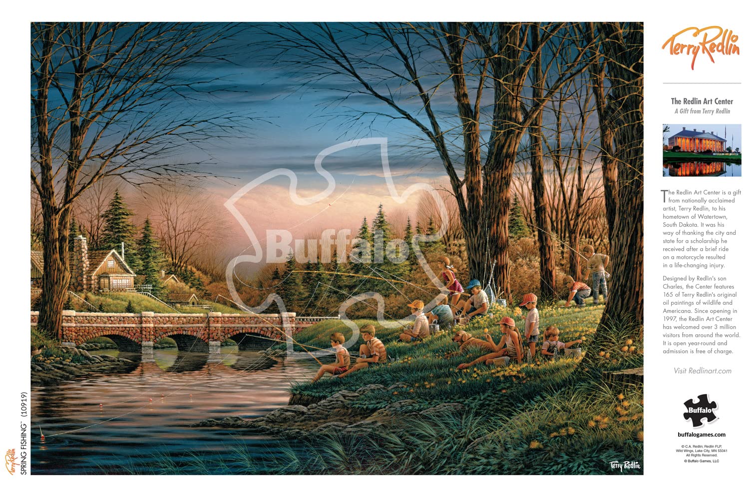 Buffalo Games Puzzle 'Abend Am Bergsee' | 1000 Teile, Kunst Von Kim Norlien | Fertige Größe 68x50 Cm | Mit Poster