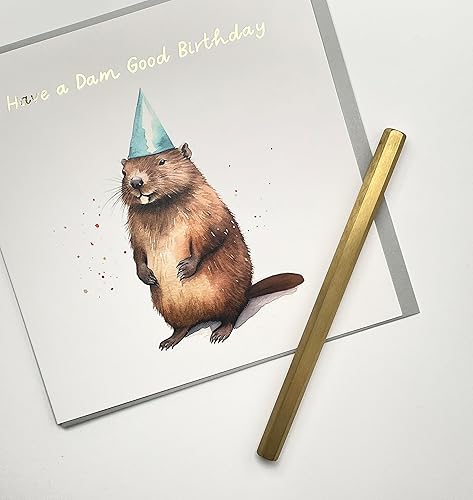 Miniatura 3 de Old English Co. Dam Good Birthday Card for Her - Divertida tarjeta de cumpleaños para mamá, papá, hija, hijo, tarjeta de cumpleaños de lámina dorada