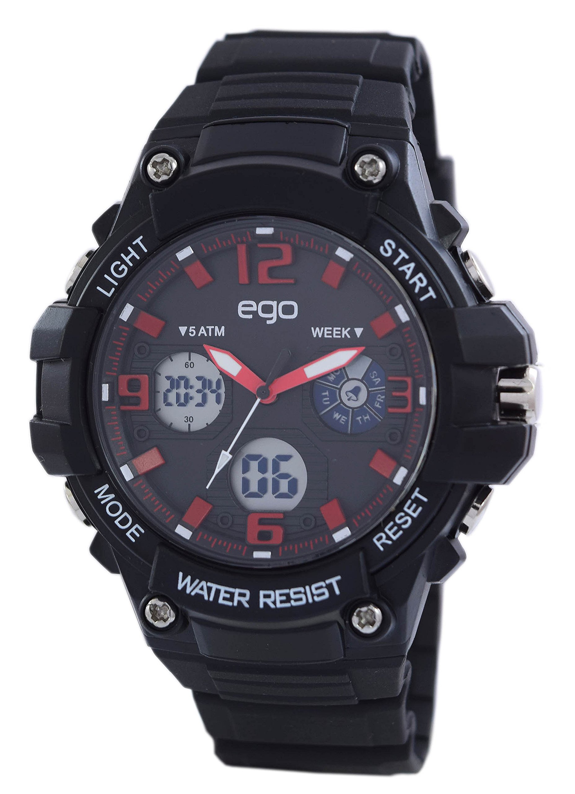 Egoby Maxima Analog-Digital Black Dial Men's Watch-E-43791PPAN