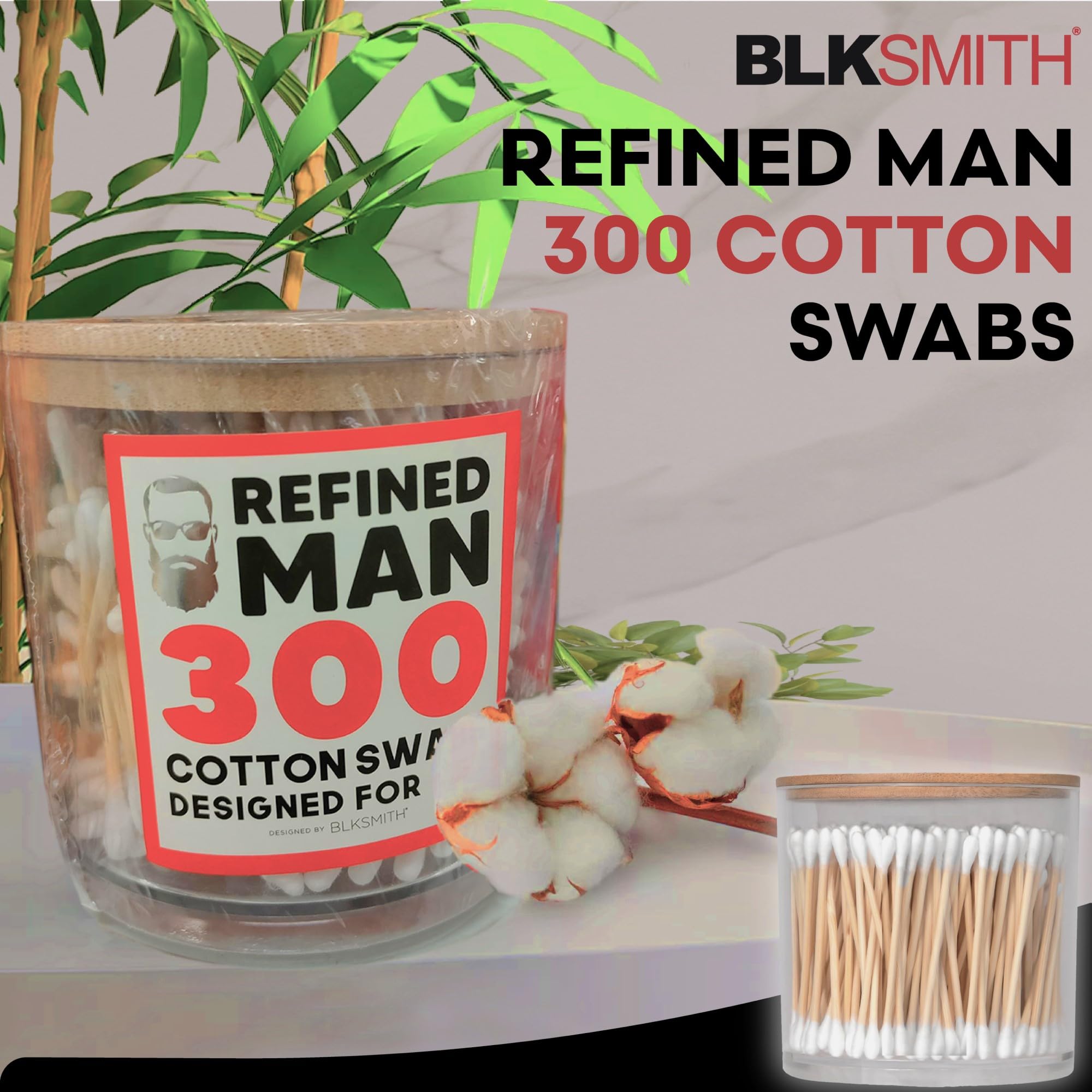 Double Tip 100% Pure Cotton Swabs 300 Tips/Pk Select Color 2 Packs (Green)