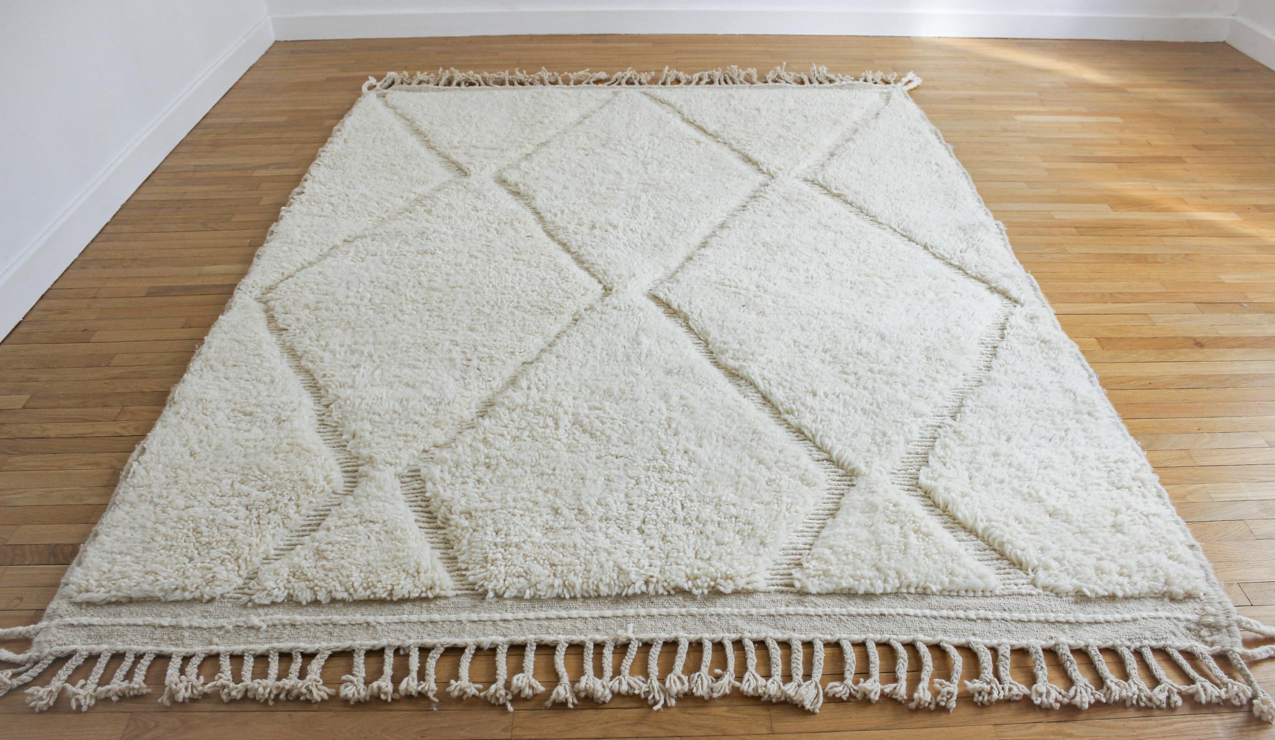 Tapis Berbère Anqa isolant en laine pour sol froid 160x220