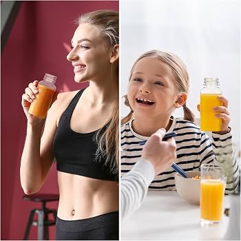 Lot de 24 petites bouteilles en verre transparent de 60 ml avec couvercles et 2 entonnoirs en acier inoxydable – Bouteilles rondes Boston de 60 ml pour potion, jus, shots de gingembre Lot de 24 petites bouteilles en verre transparent de 60 ml avec couvercles et 2 entonnoirs en acier inoxydable – Bouteilles rondes Boston de 60 ml pour potion, jus, shots de gingembre