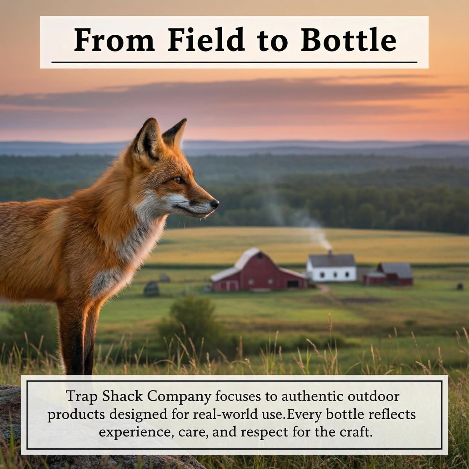 Fox Urine Trap Shack Pure 100% Red Fox Urine American Owned and Operated 16 oz Uncut Full Strength Protect Your Garden with Real Predator Urine Easy to Use Squeeze Bottle