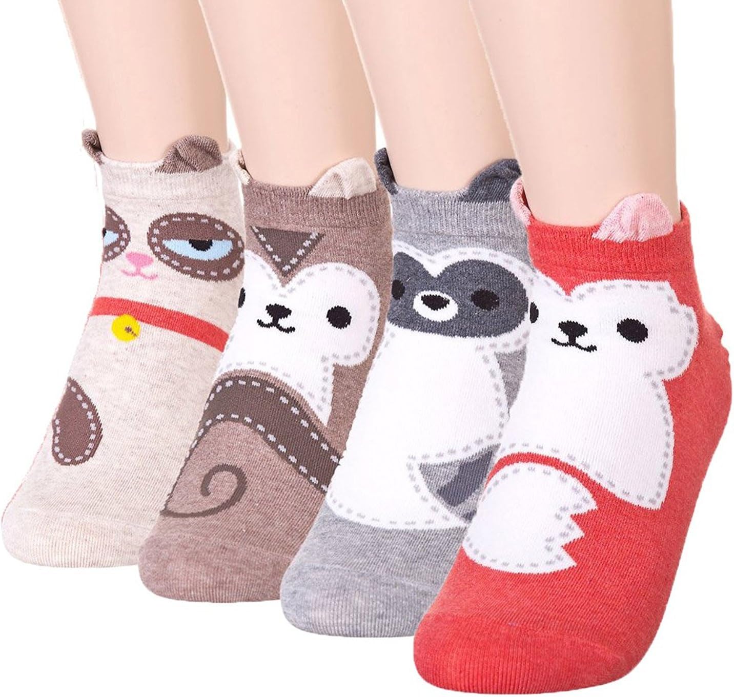 Womens Casual Socks - Cute Crazy Lovely Animal Cats Dogs Pattern Good for Gift One Size Fits All (STITCHES)