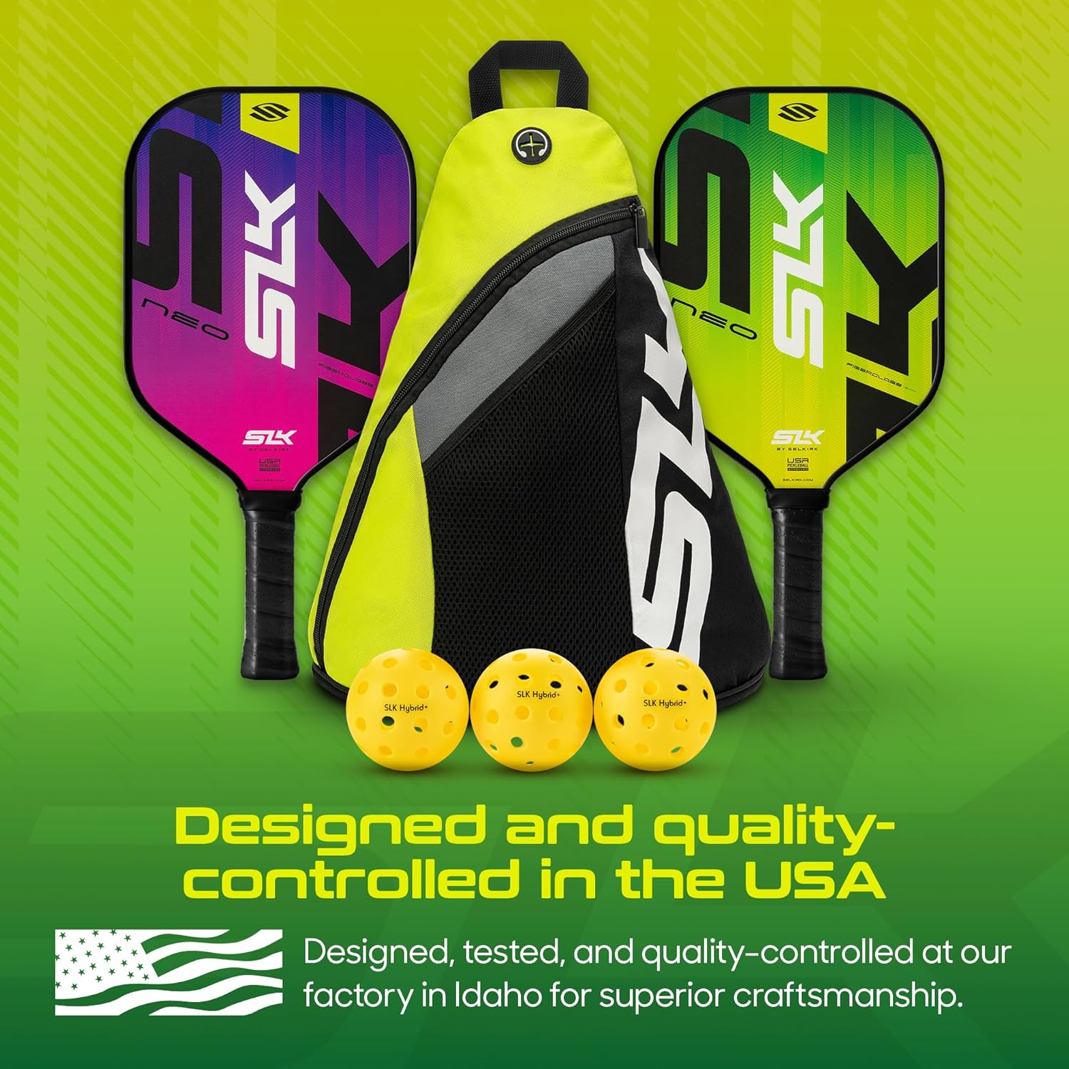Selkirk Sport SLK Pickleball Paddles Set of 2 | Designed in The USA | Choose The SLK Neo Graphite, SLK Neo Fiberglass Pickleball Set or SLK Atlas Pickleball Bundle - Image 5
