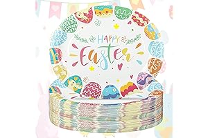 Uiifan Easter Paper Dinner Plates