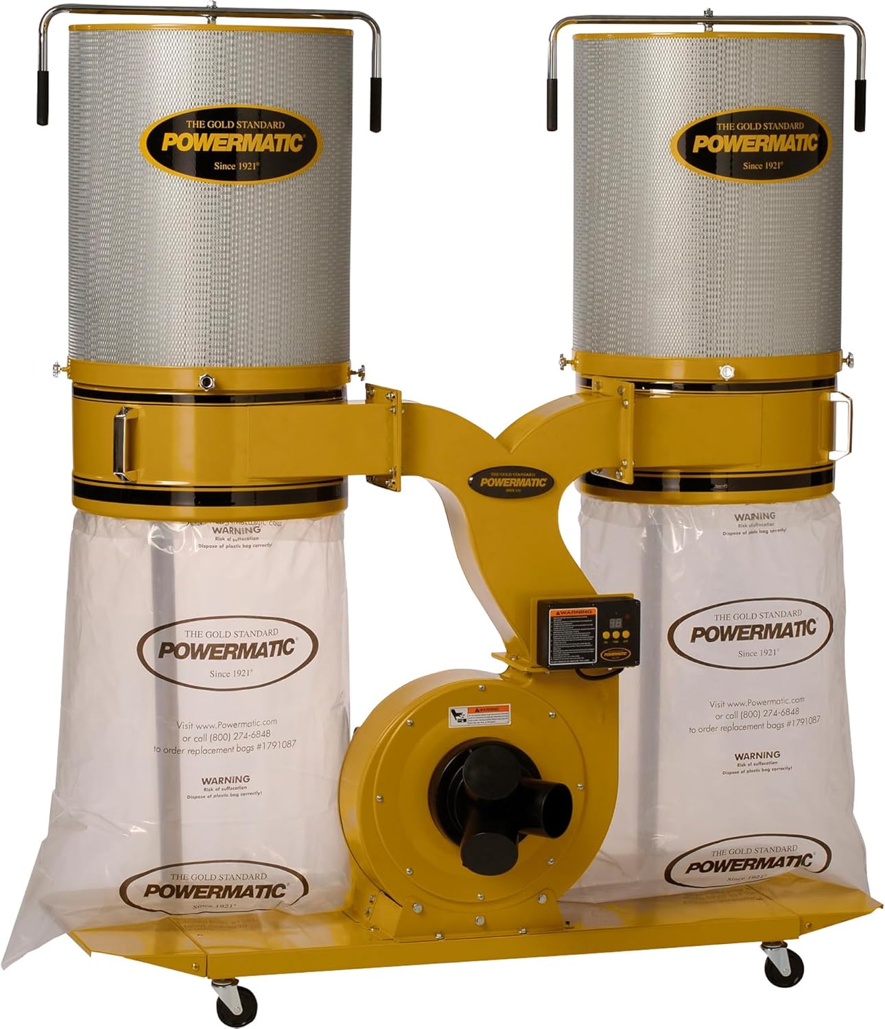 Powermatic TurboCone Dust Collector, 2-Micron Canister Filter, 3 HP, 230/460V 3Ph (PM1900TX-CK3)
